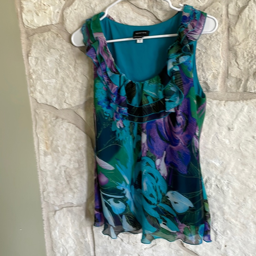 Spense, size medium, Turquoise & Purple Floral